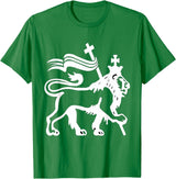 T and T Lion Christian Designs Lion Of Judah T-Shirt - Kelly Green