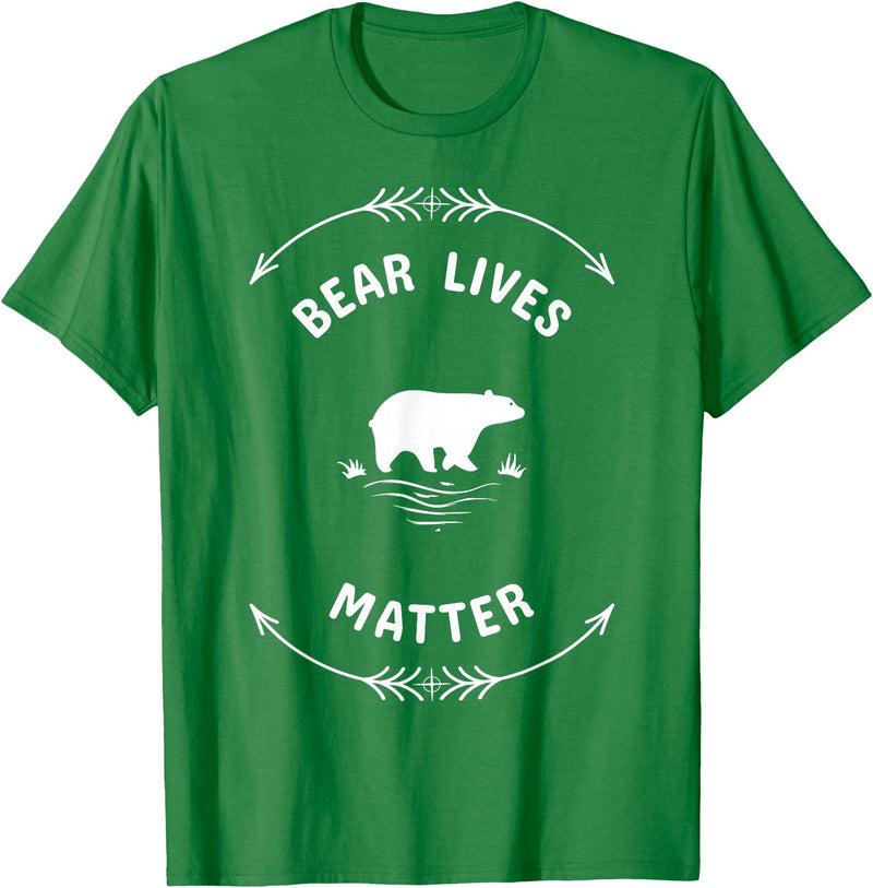 Animal Lover Save The Bears Wild Animal Tees Animal Lover Bear Lives Matter Save The Bears T-Shirt T-Shirt - Kelly Green