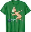 Bowling Gifts & Tees Llama Bowling Llama Playing Bowling Llama T-Shirt - Kelly Green