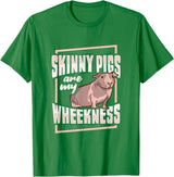 Skinny Pig Wheek Design for a Guinea Pig Lover T-Shirt - Kelly Green