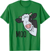 Cow Farm Animal Tees For Cow Lovers Cow Moo Farm Animal Funny Cow T-Shirt - Kelly Green