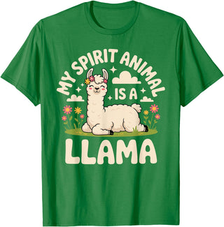Llama Gift Llama Lover Accessories & Lama Stuff Funny Llama Art for Men Women Kids Alpaca Gag Llama Lover T-Shirt - Kelly Green