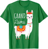 Mother's Day Gifts & Apparel Grand Llama - Grandma Grandmother Llama Lovers Mother's Day T-Shirt - Kelly Green