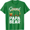 Crazy Grandpa Apparel & Gifts Fun Grandpa Animal Sunset Graphic - Grandpapa Bear T-Shirt - Kelly Green