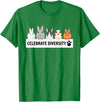 Celebrate Diversity Cute Pet Bunny for Rabbit Lovers T-Shirt in Kelly Green