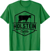 Farm and Holstein Cow for Men and Cattle Clothing Holstein Cattle - Holstein Cow for Farmers T-Shirt - Kelly Green