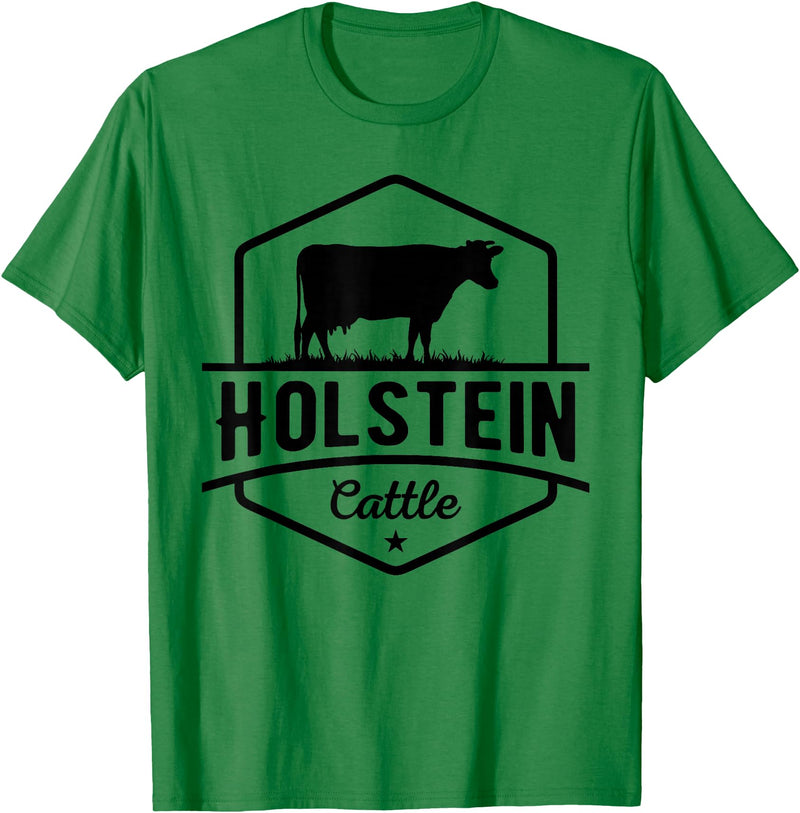 Farm and Holstein Cow for Men and Cattle Clothing Holstein Cattle - Holstein Cow for Farmers T-Shirt - Kelly Green