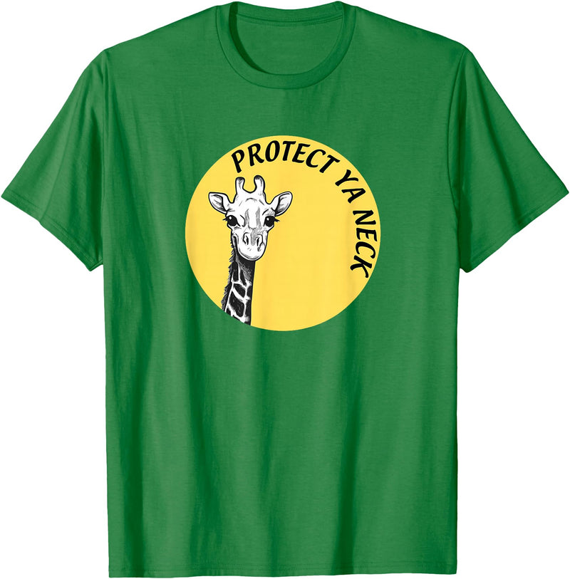 36 Endangered Animal Face Protect Your Neck Giraffe T-Shirt T-Shirt - Kelly Green