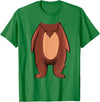 The Easy Costume Idea Shop Bear Halloween Costume Shirt - Brown Grizzly Bear T-Shirt - Kelly Green