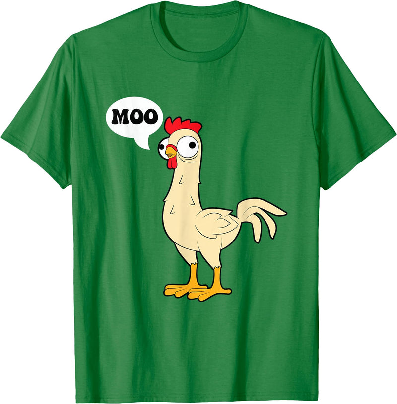 gift creative original father joke humor amusing Chicken - Hen - Fowl - Cow - Funny - Joke - dad Joke T-Shirt - Kelly Green