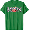 ETHRLO cow im one birthday decorations Shirts Mom Cow Print Cowboy Animal Pattern Farmer Cow Mother Mom T-Shirt - Kelly Green