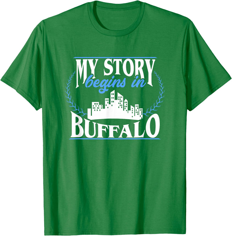 City Designs by Dennex Born in Buffalo T-Shirt - Kelly Green