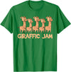 Cute Giraffe Gifts Giraffe Giraffic Jam Funny Word Game Cute T-Shirt - Kelly Green