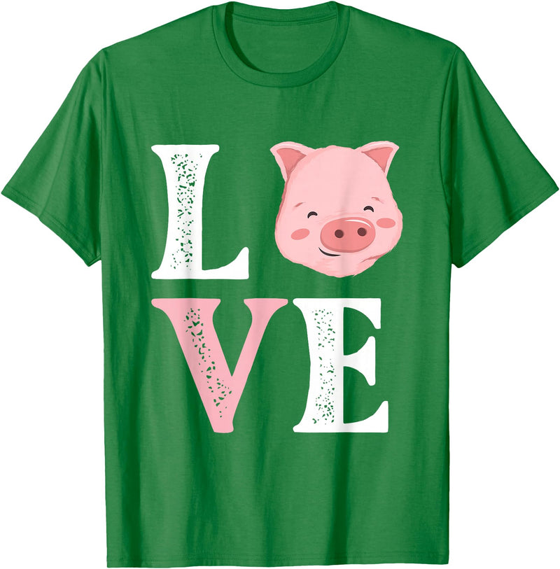 Funny Pig Lover Shirts Love Pigs - Pig Lover Pig Farming Piglet Farmer Farm Animal T-Shirt - Kelly Green