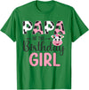 Cow Birthday Shirt For Family Men Women Cow Lover Papa of The Birthday Girl Farm Cow 1 St Birthday Girl T-Shirt - Kelly Green