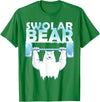 Funny Weightlifter Tees Funny Polar Bear Swolar Bear Lifting Tshirt T-Shirt - Kelly Green