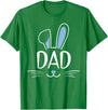 Dad Bunny Rabbit Face Family Group Easter Father's Day T-Shirt in Kelly Green