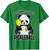 Grandio Design Cute Funny Animal Lover Gifts Panda Pickleball All I Want To Do Is Cute Funny Bear Player T-Shirt - Kelly Green