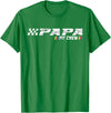 Race Car Birthday Family Race Car Birthday Party Racing Family Papa Pit Crew T-Shirt - Kelly Green