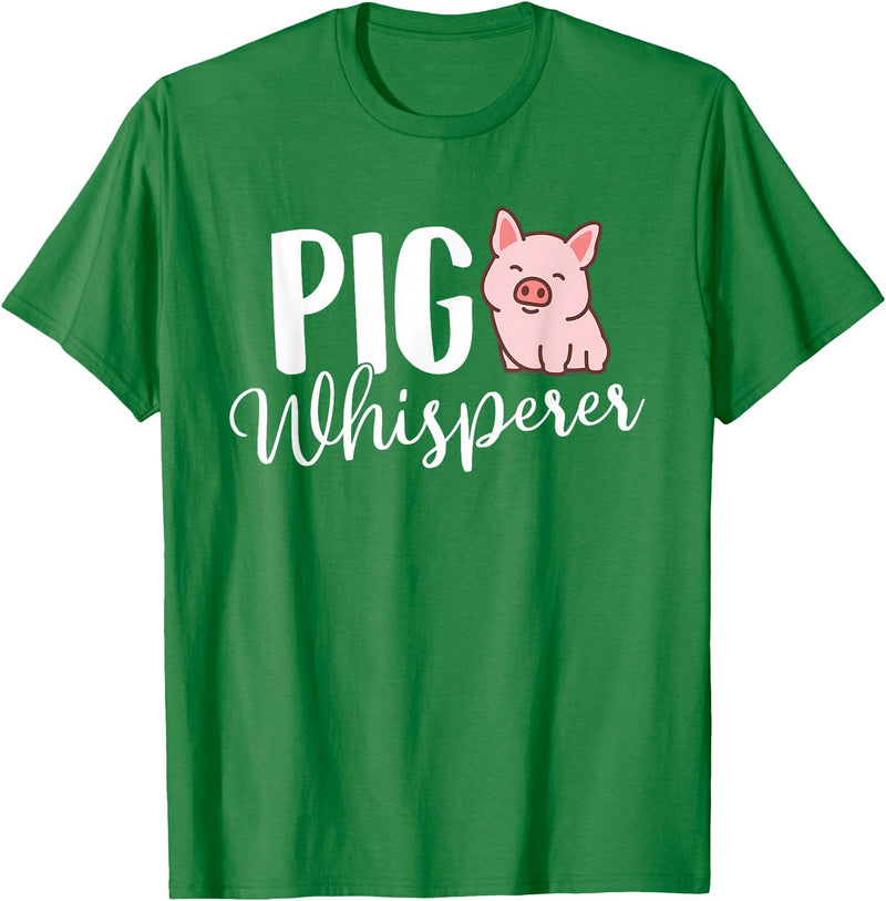 Funny Pig Lover Shirts Pig Whisperer - Pig Lover Pig Farming Piglet Farmer Farm T-Shirt Small - Kelly Green