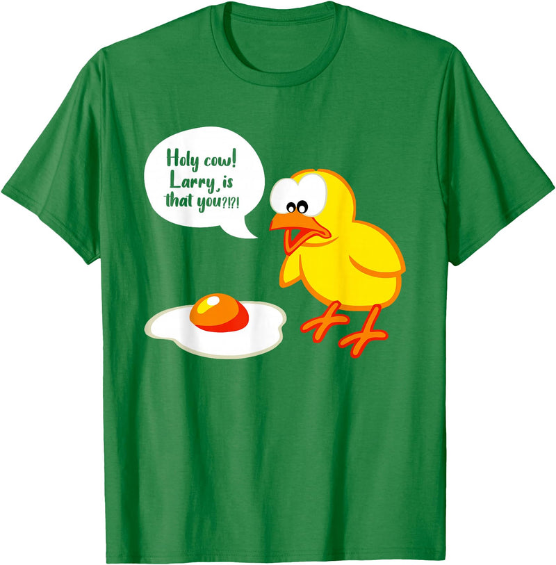 Sarcastic Sarcasm Funny Holy Cow Larry Is That You T-Shirt - Kelly Green