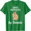 Cute & Funny Rabbit Bunny & Rabbit T-Shirt in Kelly Green