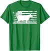 Funny Charolais Rancher Gift for Cattle Lover American Flag - American Cow Charolais Rancher T-Shirt - Kelly Green