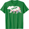 Nana Shirts By No1 Tees Nana Bear Shirt - Nana Bear Water Color Flower Grandma T-Shirt - Kelly Green