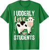 Cow Lover Gift Co. Cow Teacher Lover T-Shirt - Kelly Green