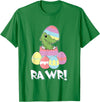 Easter Egg Hunter Dinosaur Dino Easter T-Rex Rabbit Bunny T-Shirt in Kelly Green