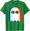 Threadrock Vaporwave Psychedelic Ghost Retro Halloween Techno EDM Unisex Adults Kids T-Shirt - Kelly Green