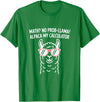Pun Llama Animal Math Teacher Math No Prob llama Alpaca My Calculator Funny Pun Teacher T-Shirt - Kelly Green