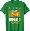 Buffalo Wings Fried Chicken Hot Wing Sauce T-Shirt - Kelly Green