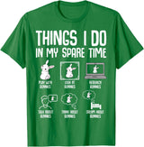 Things I Do in My Spare Time Bunny Rabbit Girls Kids Womens T-Shirt in Kelly Green