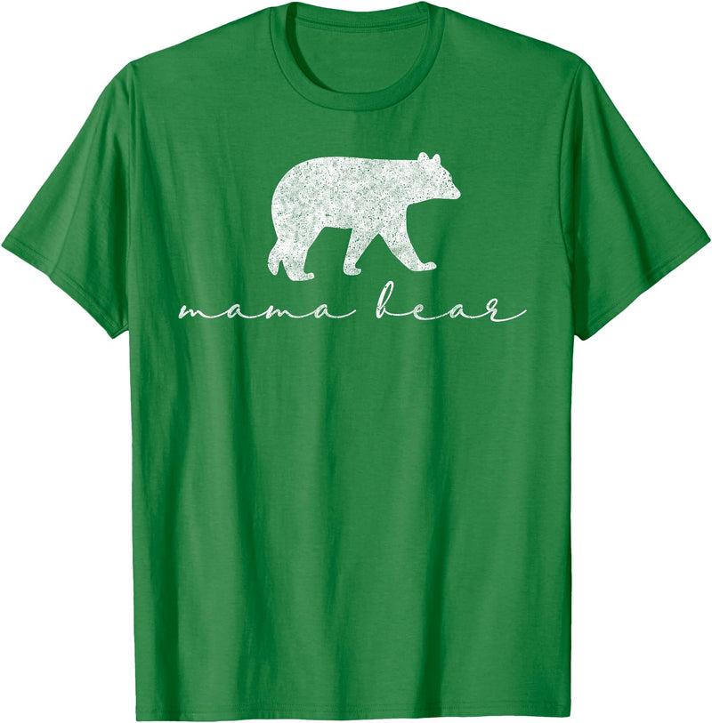 Mama Bear Shirt Cute White T-Shirt - Kelly Green