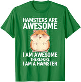 Cute Hamster Design for Men Women Kids Animal Hamster Lover T-Shirt - Kelly Green