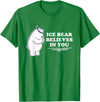 Mens Ice Bear Shirt Mens Ice Bear Tshirt Animal Gift Tee T-Shirt - Kelly Green