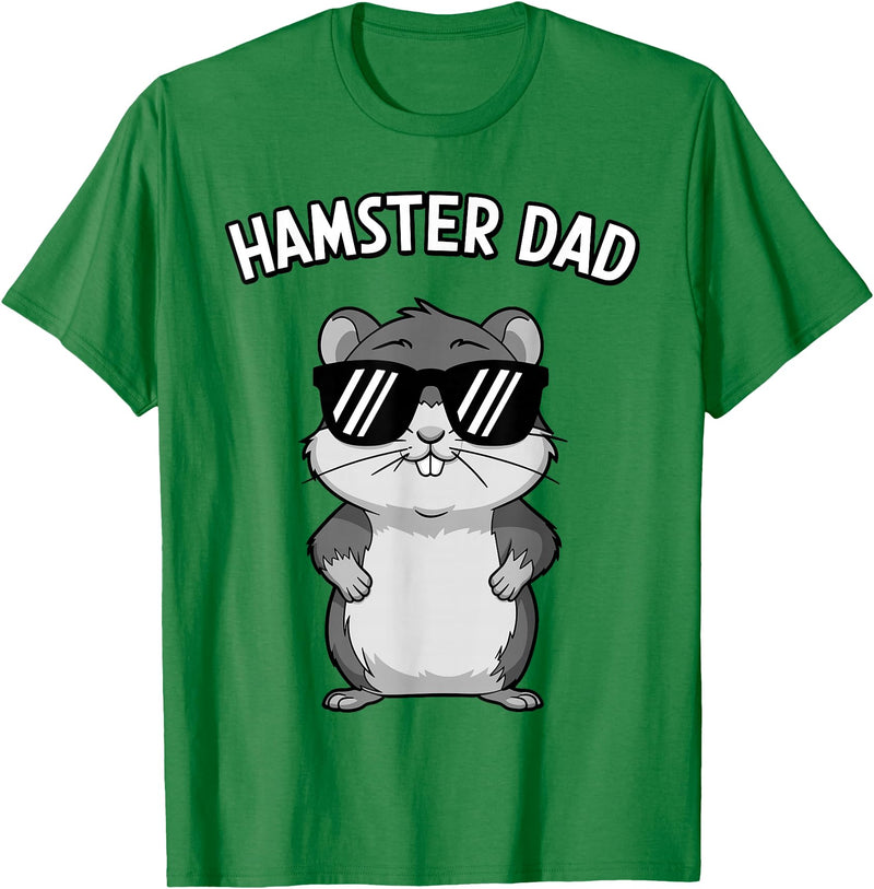 Funny Hamster Design for Men Dad Boys Animal Hamster Lover T-Shirt - Kelly Green