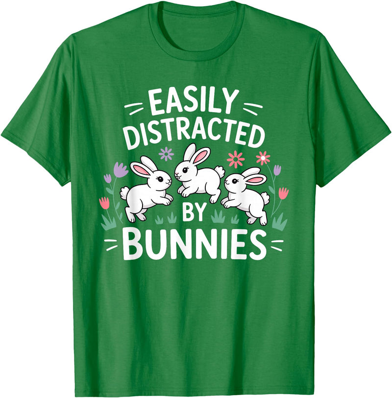 Bunny Design for Men Women Kids Rabbit Hare Bunny Lover T-Shirt in Kelly Green