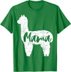 Happy Mothers Day Shirt Cute Gift Ideas Cute Proud Mama Llama Alpaca Happy Mothers Day Gift Shirt T-Shirt - Kelly Green