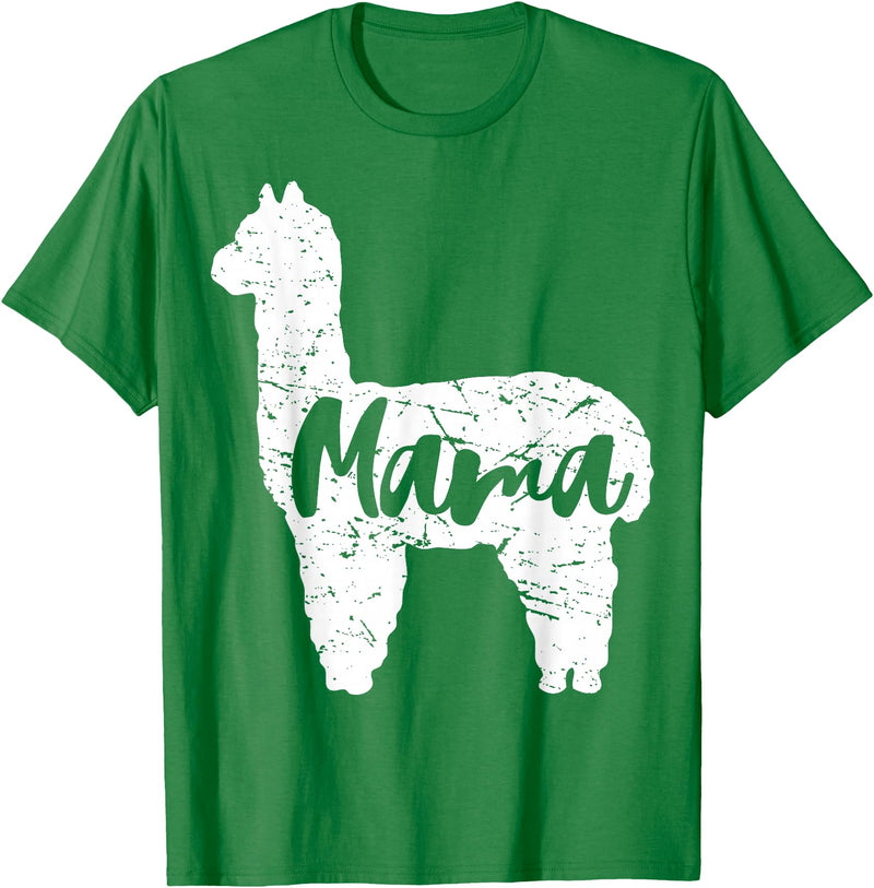 Happy Mothers Day Shirt Cute Gift Ideas Cute Proud Mama Llama Alpaca Happy Mothers Day Gift Shirt T-Shirt - Kelly Green