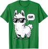 Magical and Funny Llama lover Gifts Alpaca Llama with Sunglasses Sup T-Shirt - Kelly Green