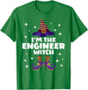 Funny Happy Engineer Witch Co Funny Engineer Witch Family Matching Halloween Engineering T-Shirt - Kelly Green