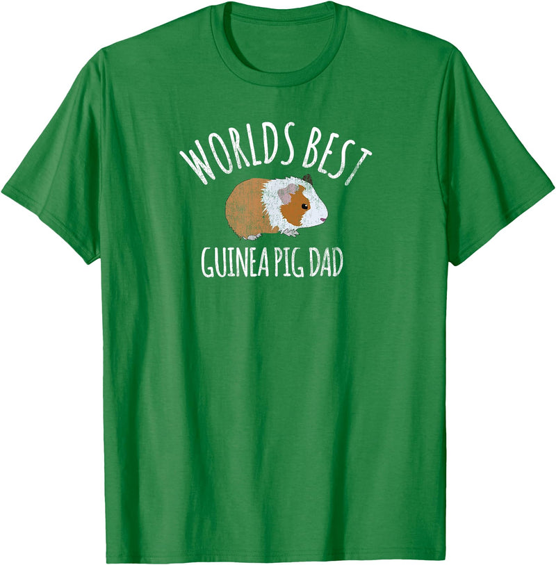 Guinea pig Lover Apparel - jy Guinea Pig Apparel men boys Worlds Best Guinea Pig Dad T-Shirt - Kelly Green