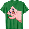Funny Pig Lover & Owner Gift Ideas Pig Swine Kids Boys Girls Women T-Shirt - Kelly Green
