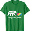 Cute Pansexual and Bisexual Mama Gift Tee Cute Pansexual Mama Bear T-Shirt - Kelly Green
