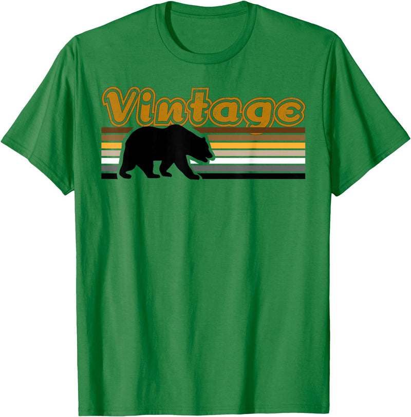 Equal Rights Gay Bear Sânpebe Designs Vintage Gay Bear T-Shirt - Kelly Green
