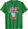 Peppa Pig 100th Day Of School Celebration Confetti T-Shirt - Kelly Green