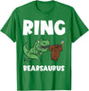 Funny Ring Bearer Wedding Ring Funny Ring Bearer Security Bear Dino Wedding Party Ring T-Shirt - Kelly Green