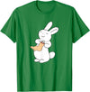 Lucky White Rabbit Human Foot T-Shirt in Kelly Green